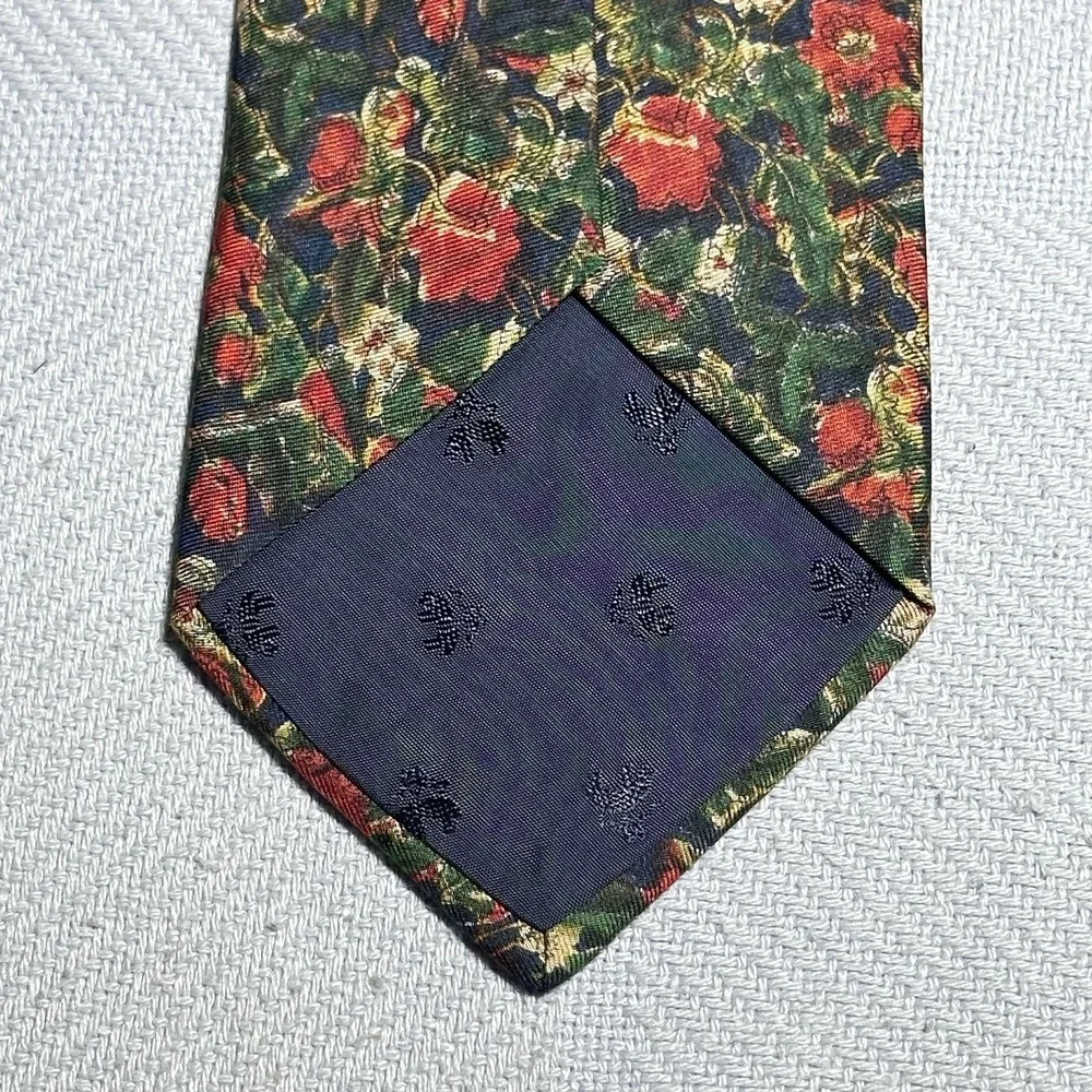 Brooks Brother‎ Makers Floral Gold Links Water Colors Art Silk Tie USA Made